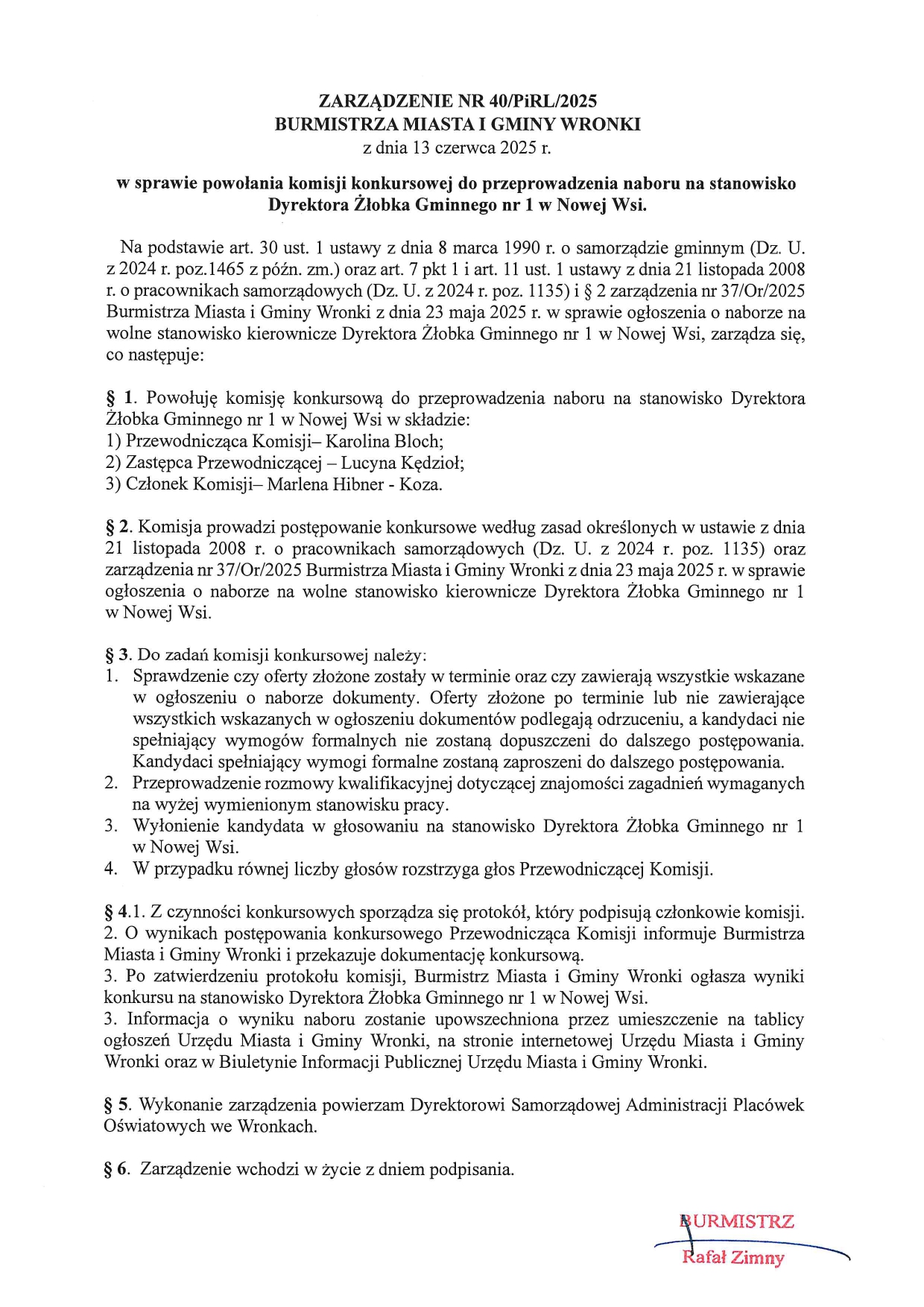 Zarządzenie_-_powołanie_komisji_konkursowej_-_nabur_na_stanowisko_Dyrektora_Żłobka__page-0001