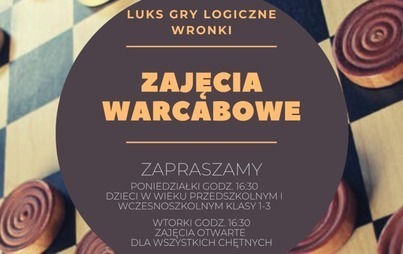 Zdjęcie do Zajęcia warcabowe z LUKS &bdquo;Gry Logiczne&rdquo; we Wronkach 