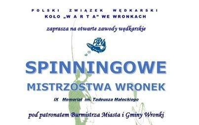 Zdjęcie do Spinningowe Mistrzostwa Wronek &ndash; zawody wędkarskie 