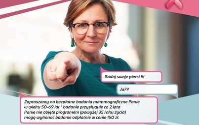 Zdjęcie do Bezpłatna mammografia dla kobiet w wieku 50-69 lat