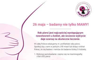 Zdjęcie do Badania profilaktyczne piersi &ndash; najlepszy prezent dla każdej kobiety. Rusza akcja edukacyjna &bdquo;Badamy nie tylko mamy&rdquo;