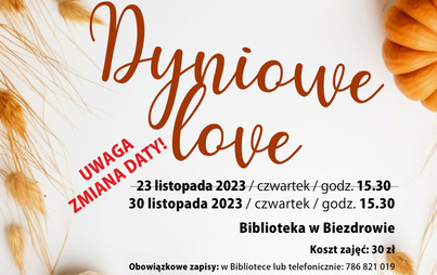 Zdjęcie do Dyniowe love &ndash; warsztaty dla dorosłych 