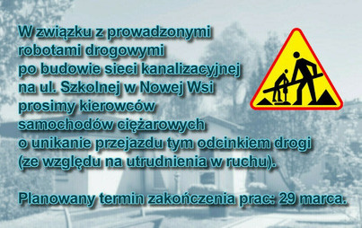 Zdjęcie do Utrudnienia w ruchu na ul. Szkolnej