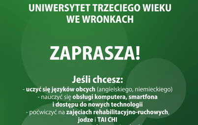 Zdjęcie do Zostań słuchaczem Uniwersytetu Trzeciego Wieku 