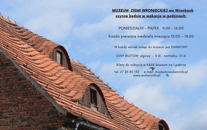 Zdjęcie do Godziny otwarcia muzeum okresie wakacyjnym
