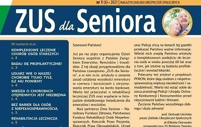 Zdjęcie do &bdquo;ZUS dla Seniora&rdquo; &ndash; magazyn do pobrania