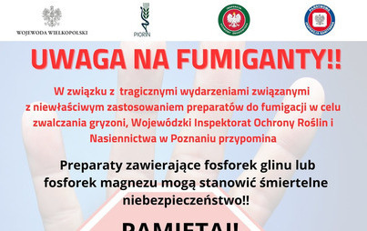 Zdjęcie do Uwaga na fumiganty &ndash; preparaty do zwalczania szkodnik&oacute;w 