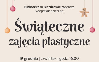 Zdjęcie do Świąteczne zajęcia plastyczne w Biezdrowie 
