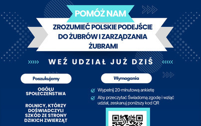 Zdjęcie do Zaproszenie do udziału w badaniu naukowym na temat żubra europejskiego 