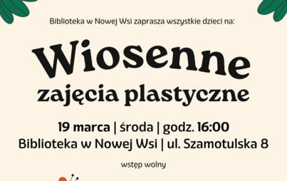 Zdjęcie do Wiosenne zajęcia plastyczne dla dzieci