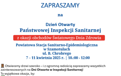 Zdjęcie do Drzwi Otwarte Państwowej Inspekcji Sanitarnej 