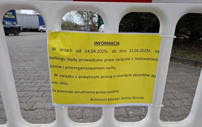 Zdjęcie do Prosimy o usunięcie aut z parkingu przy ul. Leśnej do 14 kwietnia 