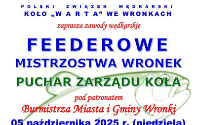 Zdjęcie do Feederowe Mistrzostwa Wronek &ndash; Puchar Zarządu Koła &ndash; zawody wędkarskie Koła PZW &bdquo;Warta&rdquo;