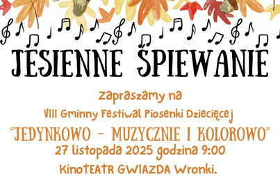 Zdjęcie do VIII Gminny Przegląd Piosenki Dziecięcej &bdquo;Jedynkowo &ndash; muzycznie i kolorowo&rdquo;