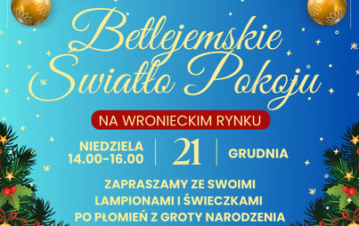 Zdjęcie do Betlejemskie Światło Pokoju we Wronkach