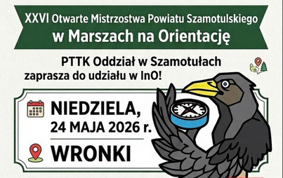 Zdjęcie do Zaproszenie na XXVI Otwarte Mistrzostwa Powiatu Szamotulskiego w Turystycznych Marszach na Orientację