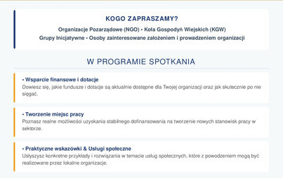 Zdjęcie do Zapraszamy na spotkanie dla organizacji pozarządowych 
