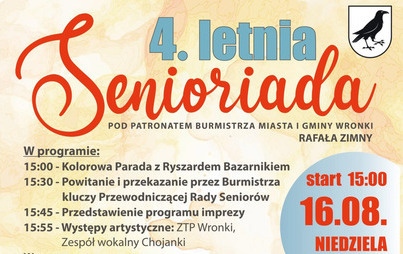 Zdjęcie do Letnia Senioriada po raz czwarty w Gminie Wronki!