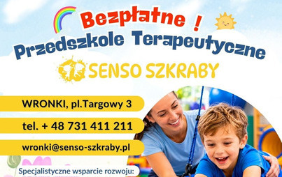 Zdjęcie do Trwa rekrutacja do Terapeutycznego Punktu Przedszkolnego &bdquo;Senso Szkraby&rdquo;
