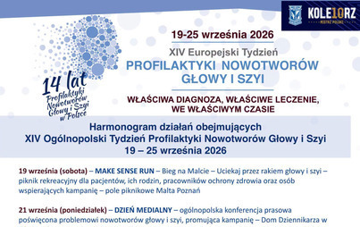 Zdjęcie do XIV Europejski Tydzień Profilaktyki Nowotwor&oacute;w Głowy i Szyi