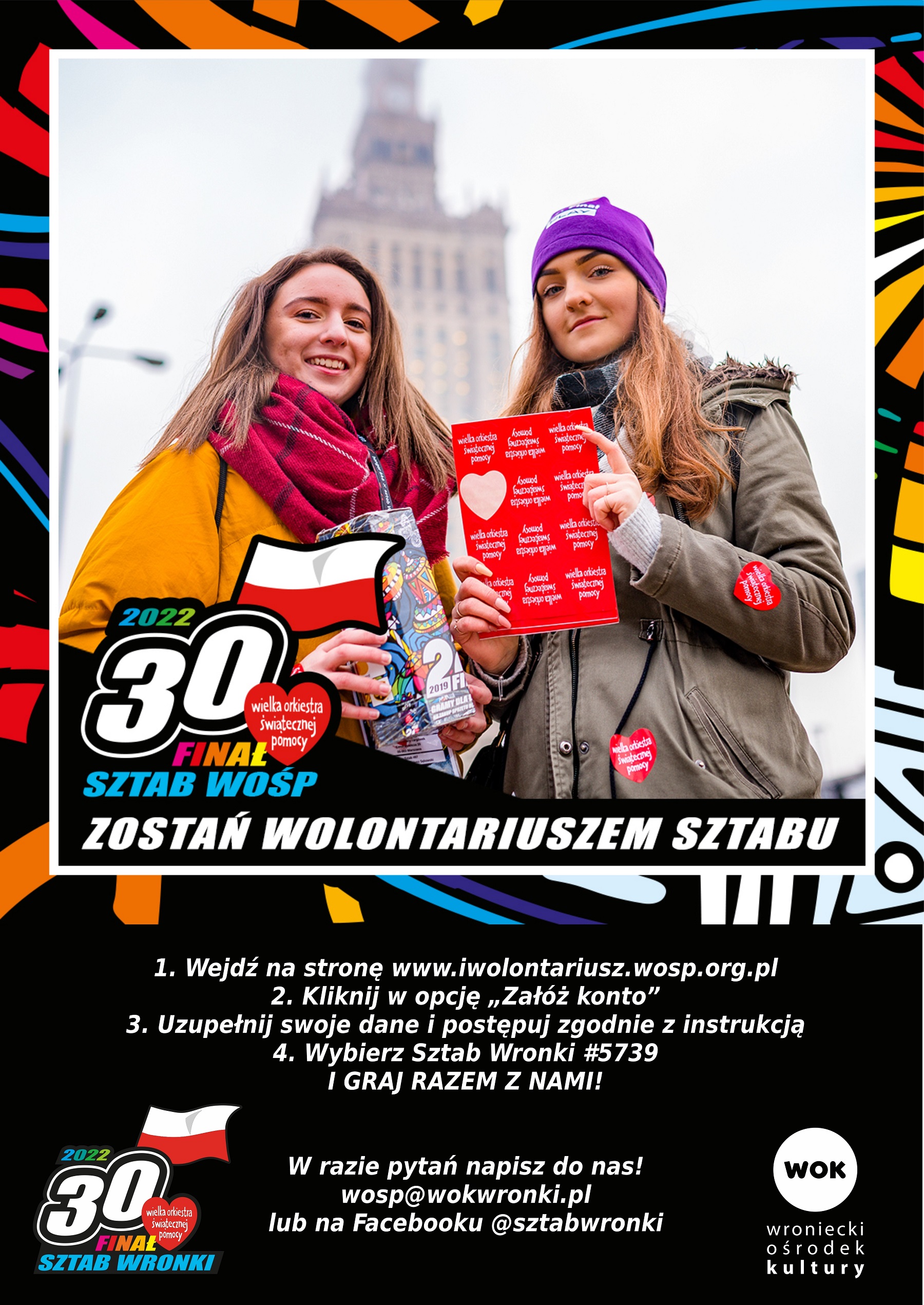 Plakat promujący 30 finał Wielkiej Orkiestry Świątecznej Pomocy 